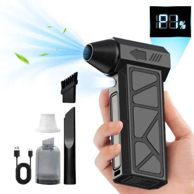 Souffleur et Aspirateur Portable Turbo Jet 2-en-1
