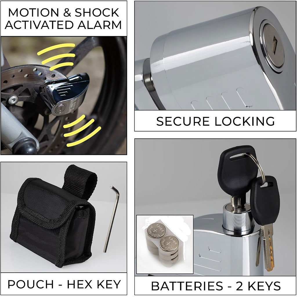 Antivol à Disque 110 dB avec Alarme – Sécurité Maximale pour Vélo et Moto - الصورة 3