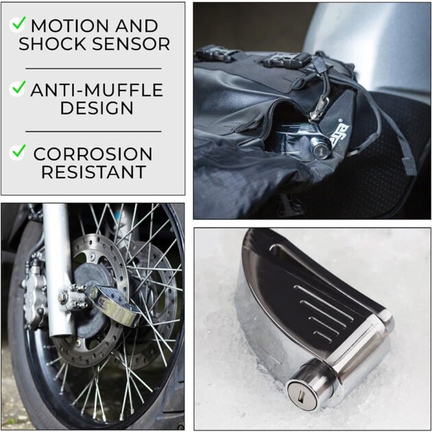 Antivol à Disque 110 dB avec Alarme – Sécurité Maximale pour Vélo et Moto