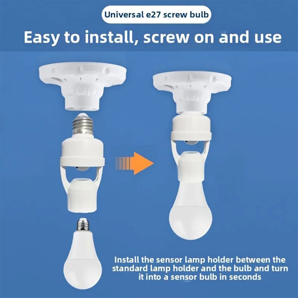 Lampe Détecteur de Mouvement Économique – Installation Simple E27 - الصورة 3