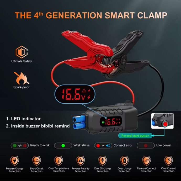 ⁦Booster Batterie Beetro BE170 4-en-1 – L'Ultime Sécurité Routière⁩ - الصورة ⁦6⁩