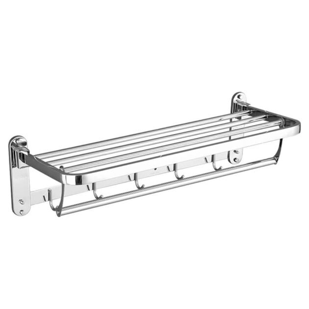 Porte-Serviettes Mural Pliable en Acier Inoxydable GM – Élégance et Organisation