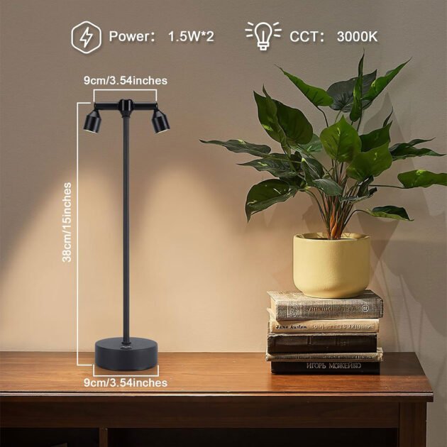 Lampe de Bureau Rétro à Double Tête Rotative