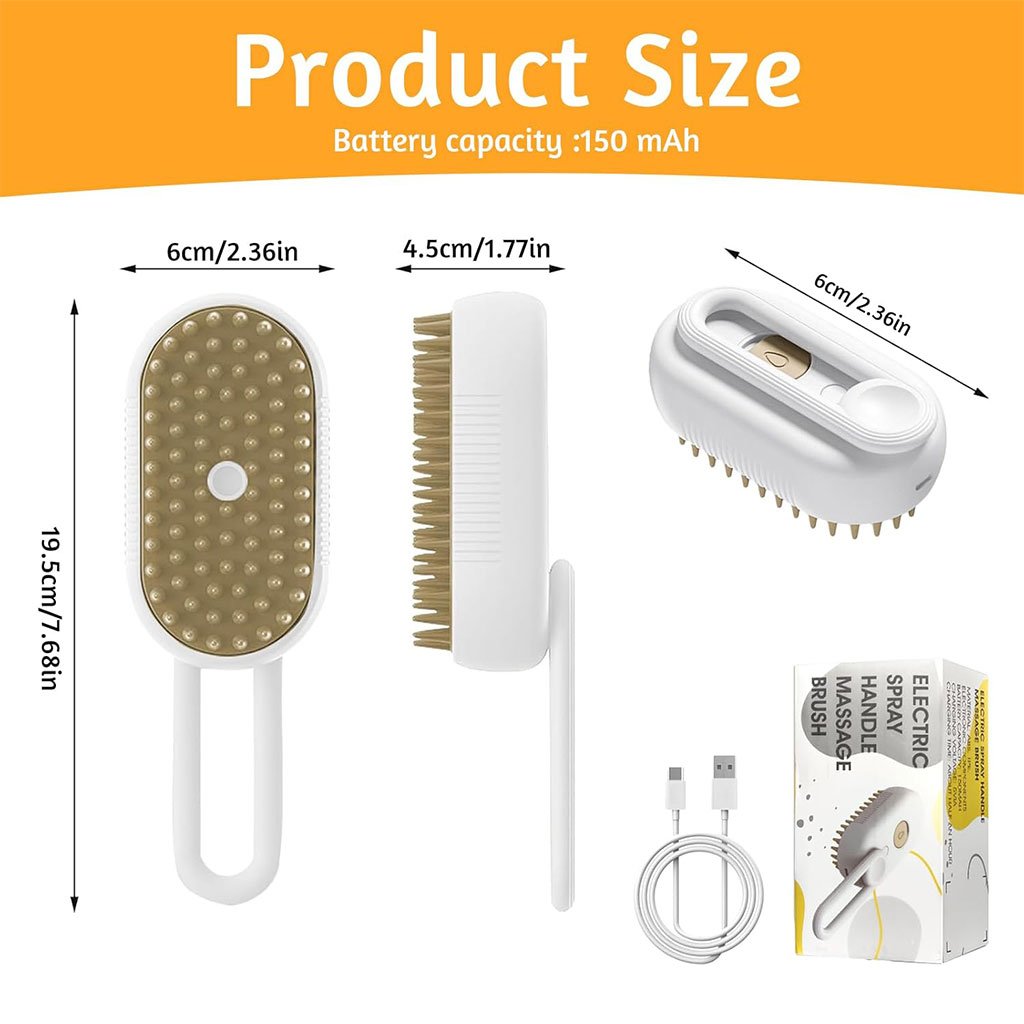 Brosse à vapeur pour chat 3en1 autonettoyante – Offrez un soin digne d’un spa à votre compagnon - الصورة 4