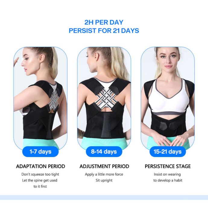 ⁦Ceinture Correcteur de Posture réglable pour le dos unisexe⁩ - الصورة ⁦4⁩