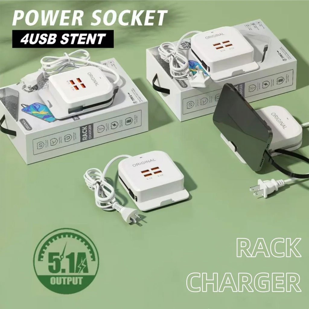 Station de charge rapide universelle multiports 4 USB + Câble Type-C