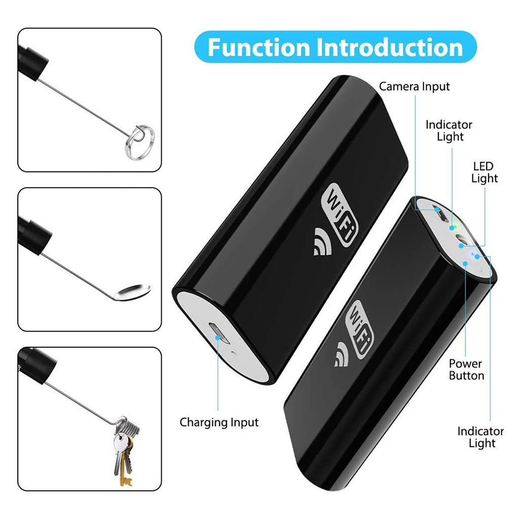 Endoscope WiFi Caméra d’inspection 8mm avec 6 LED - الصورة 2