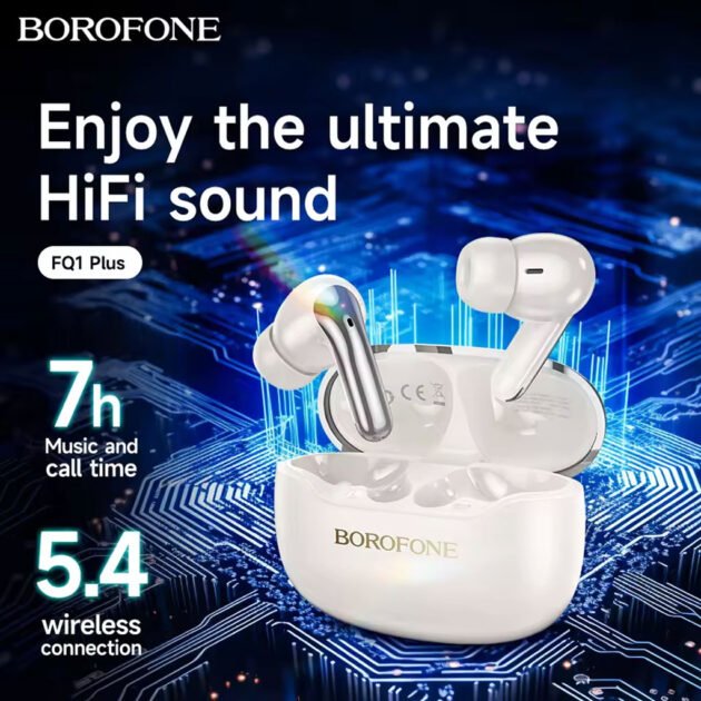 Écouteurs Sans Fil Bluetooth V5.4 FQ1 Plus ANC BOROFONE
