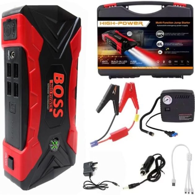 Démarreur  Multifonction 99800 mAh – Puissance et Sécurité en Voyage