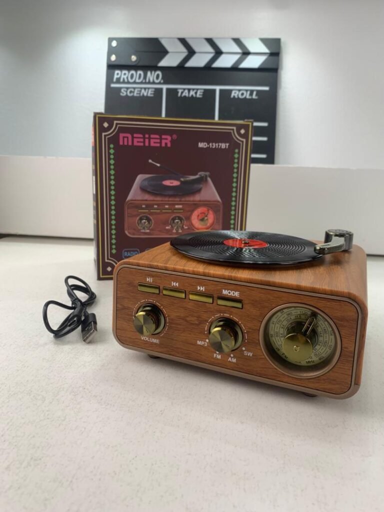 Haut-Parleur et Radio Tourne-Disque Vintage Bluetooth