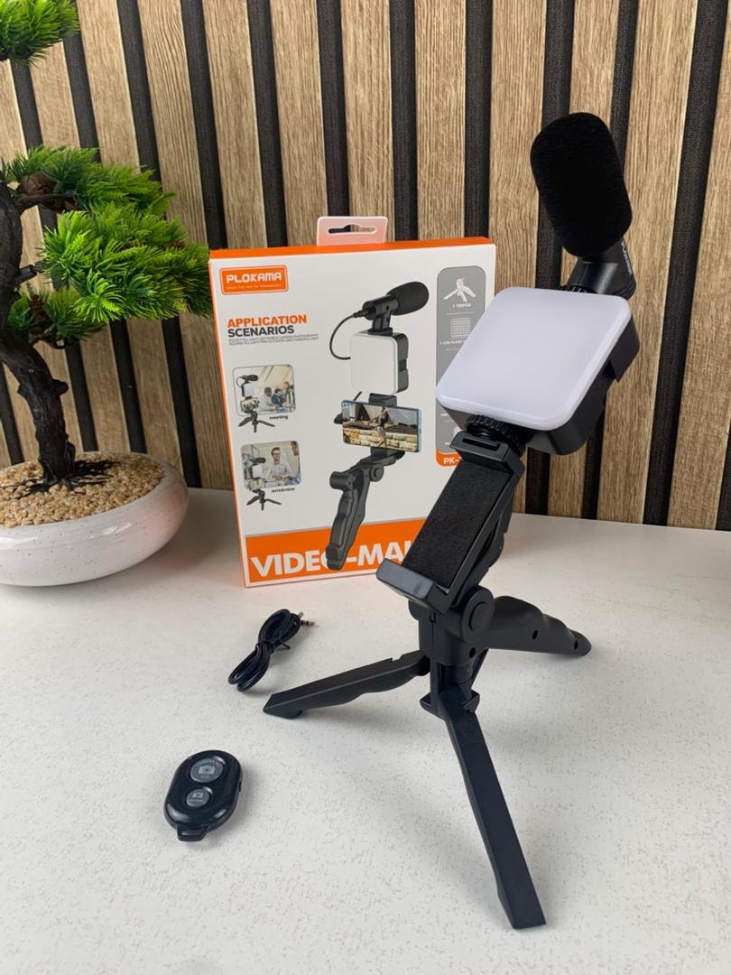 Kit d’Enregistrement Vidéo pour Smartphone et Appareil Photo avec Microphone et Lumière LED - الصورة 4