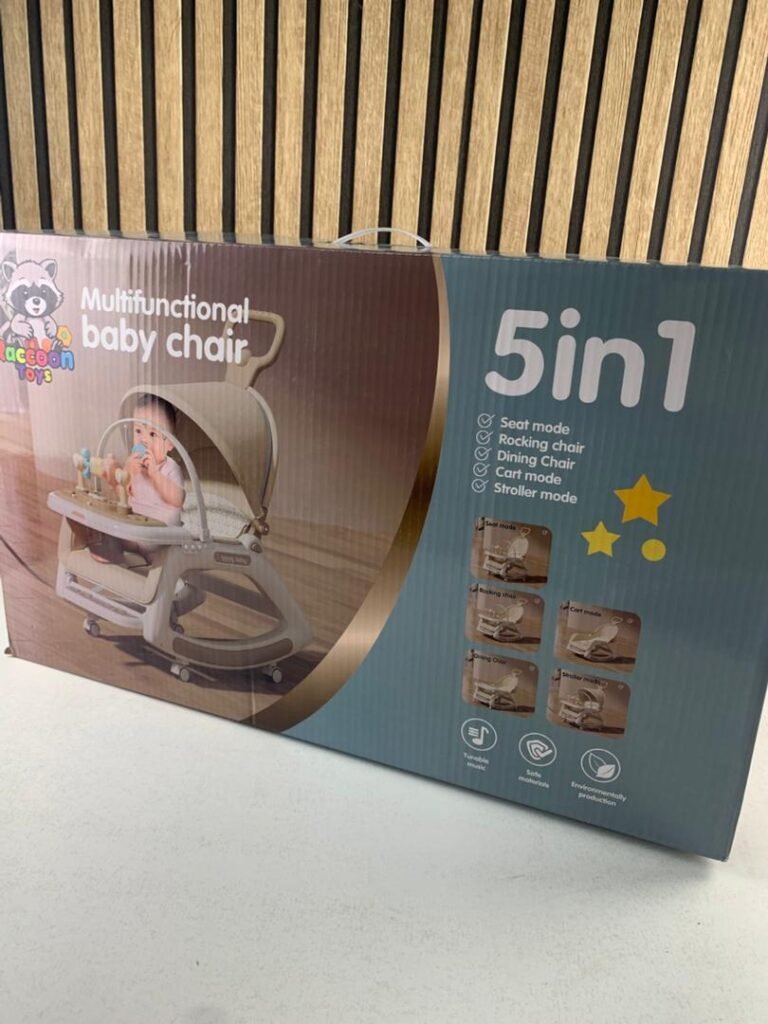 Chaise Multifonction 5 en 1 pour enfants avec poignée parentale inclinaison multi-positions