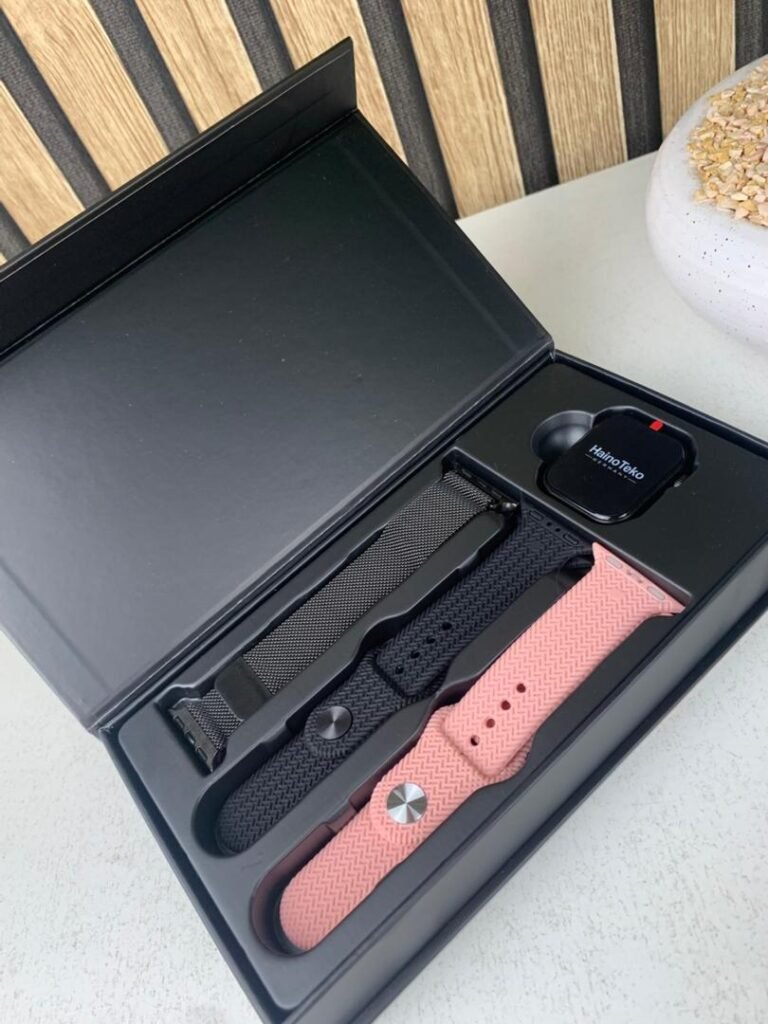 HainoTeko SQ-17 Mini Smart Watch AMOLED avec 3 Bracelets