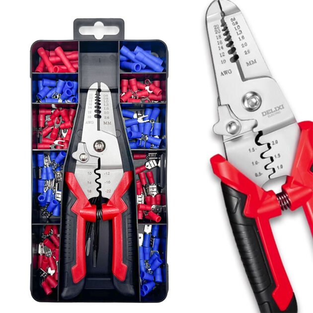Coffret de sertissage 3en1 avec cosses 22-10 AWG – L’outil complet de l’électricien moderne