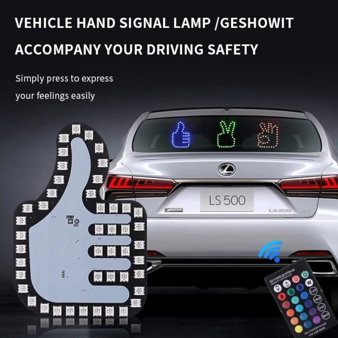 ⁦Panneau LED Emoji Auto – Communiquez en Lumière 1PCS⁩ - الصورة ⁦4⁩