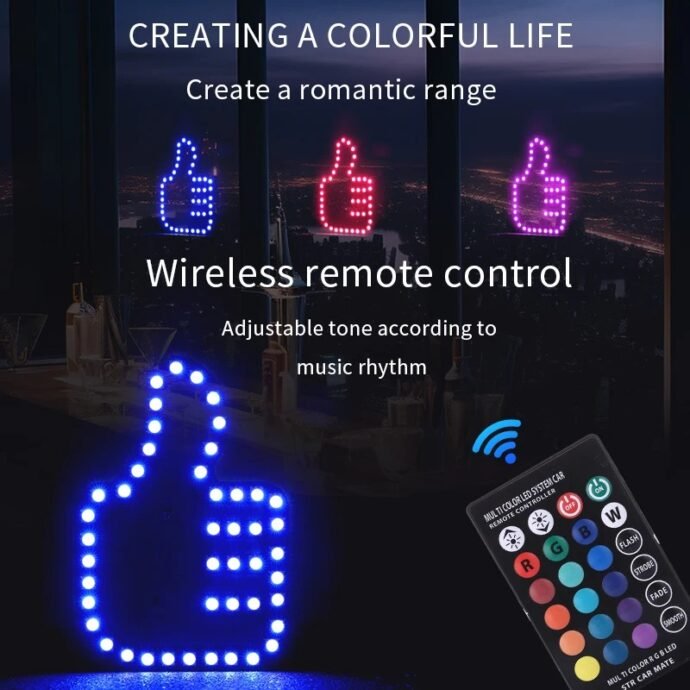 ⁦Panneau LED Emoji Auto – Communiquez en Lumière 1PCS⁩ - الصورة ⁦3⁩