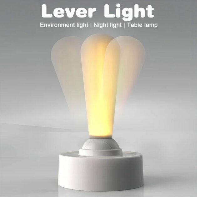 Veilleuse LED Design à Levier Rechargeable avec Interrupteur à Bascule