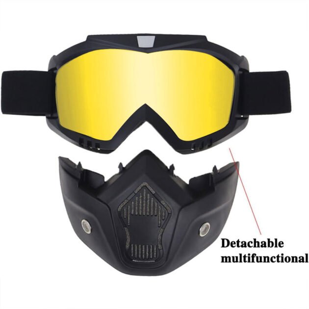 Casque Moto avec Lunettes Amovibles – Style , Protection et Liberté Totale