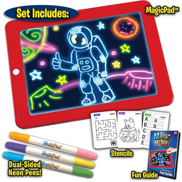 Tablette à dessin magique 3D pour Enfants avec lumière LED