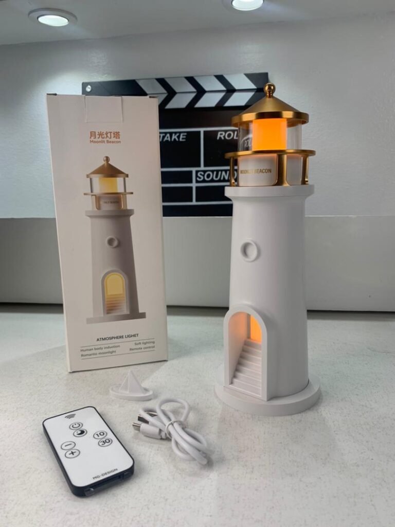 Veilleuse Lune Projecteur LED – Lampe Phare Rechargeable avec Télécommande