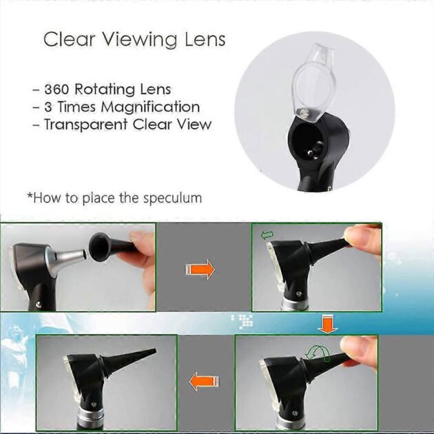 Otoscope 3X Staricare avec LED loupe de contrôle d’oreille