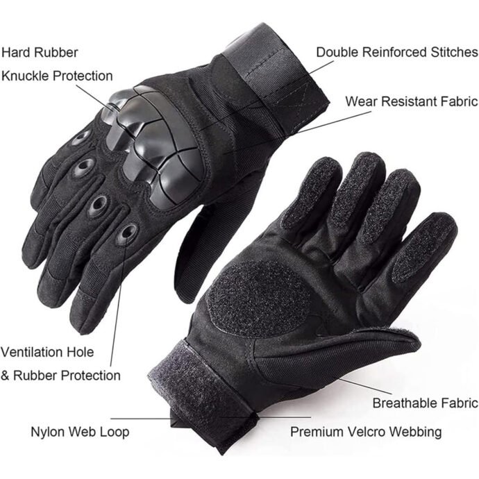 ⁦Pack Moto Manteau Imperméable avec Gants Tactiques Doigt Complet – Cagoule Offerte⁩ - الصورة ⁦3⁩