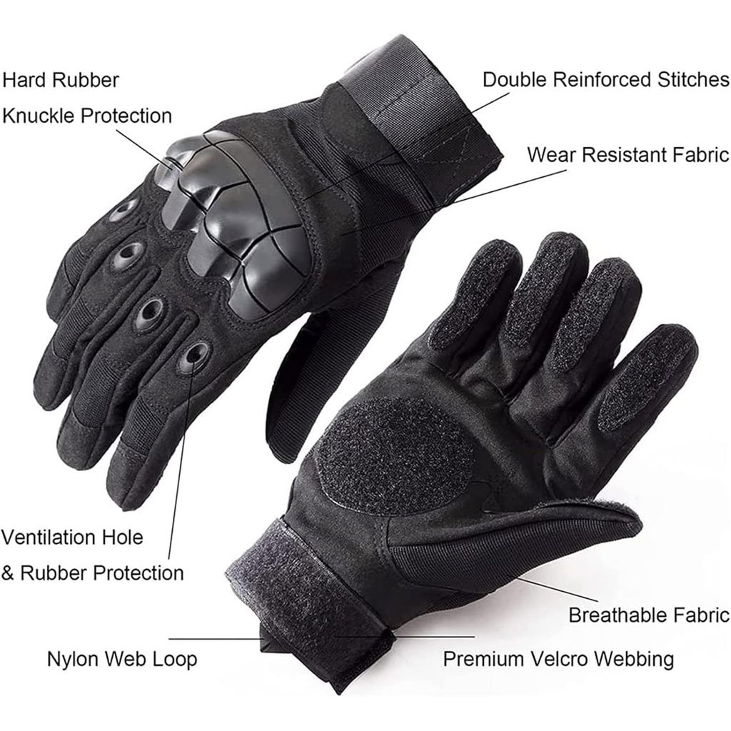 Pack Moto Manteau Imperméable avec Gants Tactiques Doigt Complet – Cagoule Offerte - الصورة 3