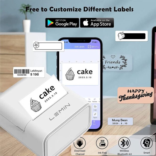 Mini Imprimante Étiquettes Thermique White Label L1S-Pro