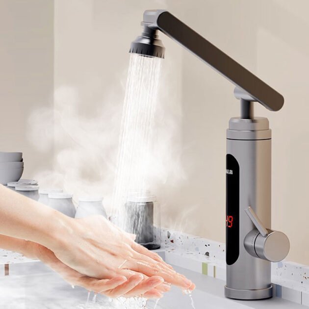Robinet Chauffant Électrique Instantané – Écran LED Température, Design Moderne