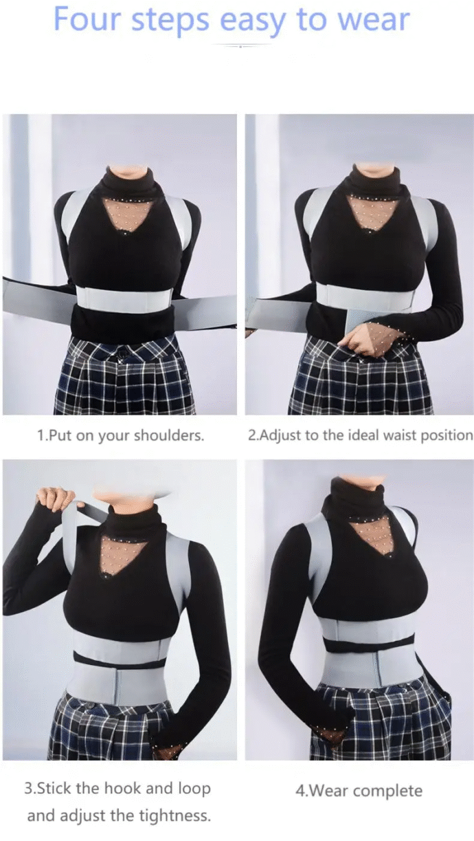 ⁦Ceinture Correcteur de Posture du dos réglable⁩ - الصورة ⁦2⁩