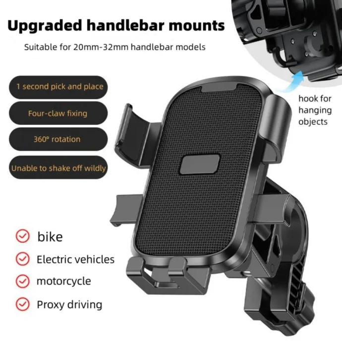 ⁦Support De Téléphone pour Vélo et Moto Rotatif 360 Dégrée⁩ - الصورة ⁦7⁩