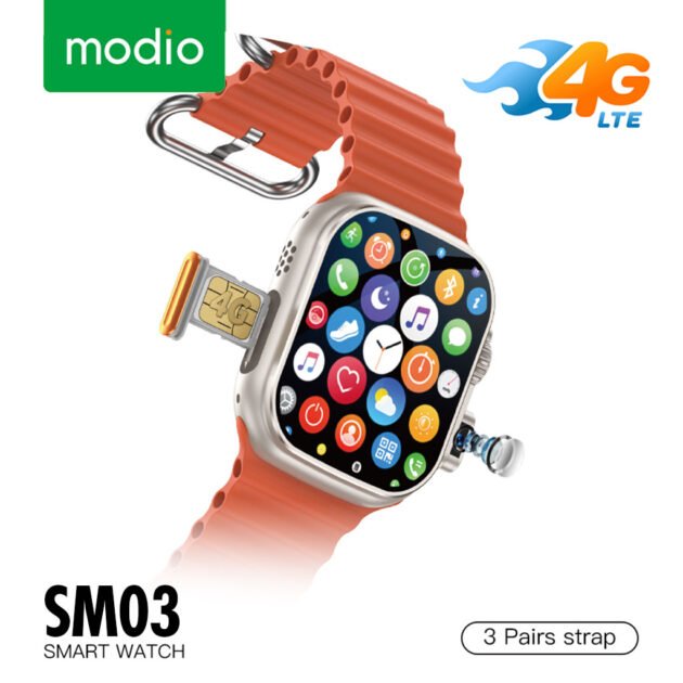 Smartwatch Modio SM03 avec carte SIM et caméra intégrée – Liberté, style et technologie à votre poignet