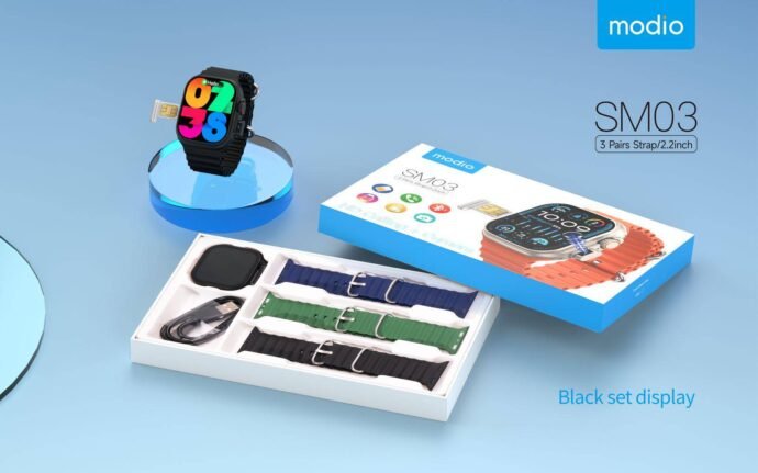 ⁦Smartwatch Modio SM03 avec carte SIM et caméra intégrée – Liberté, style et technologie à votre poignet⁩ - الصورة ⁦4⁩