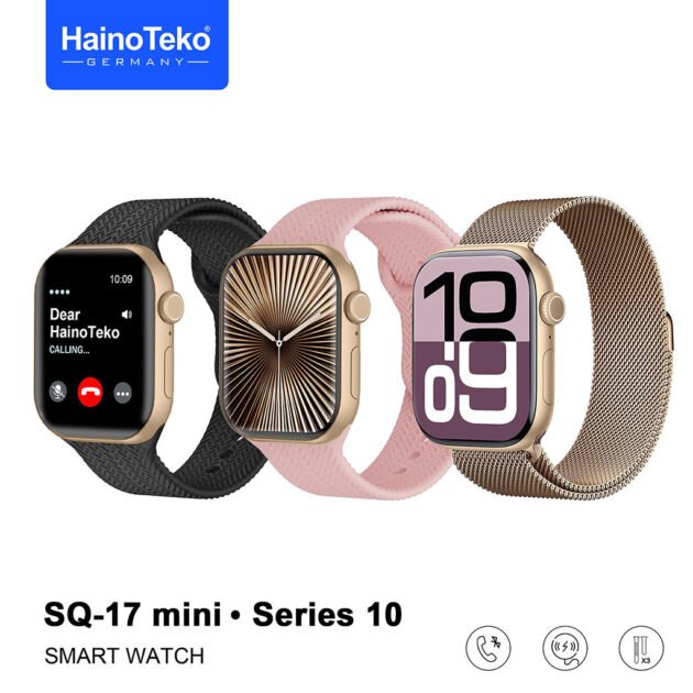 HainoTeko SQ-17 Mini Smart Watch AMOLED avec 3 Bracelets