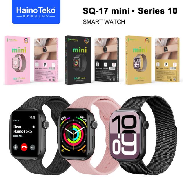 HainoTeko SQ-17 Mini Smart Watch AMOLED avec 3 Bracelets