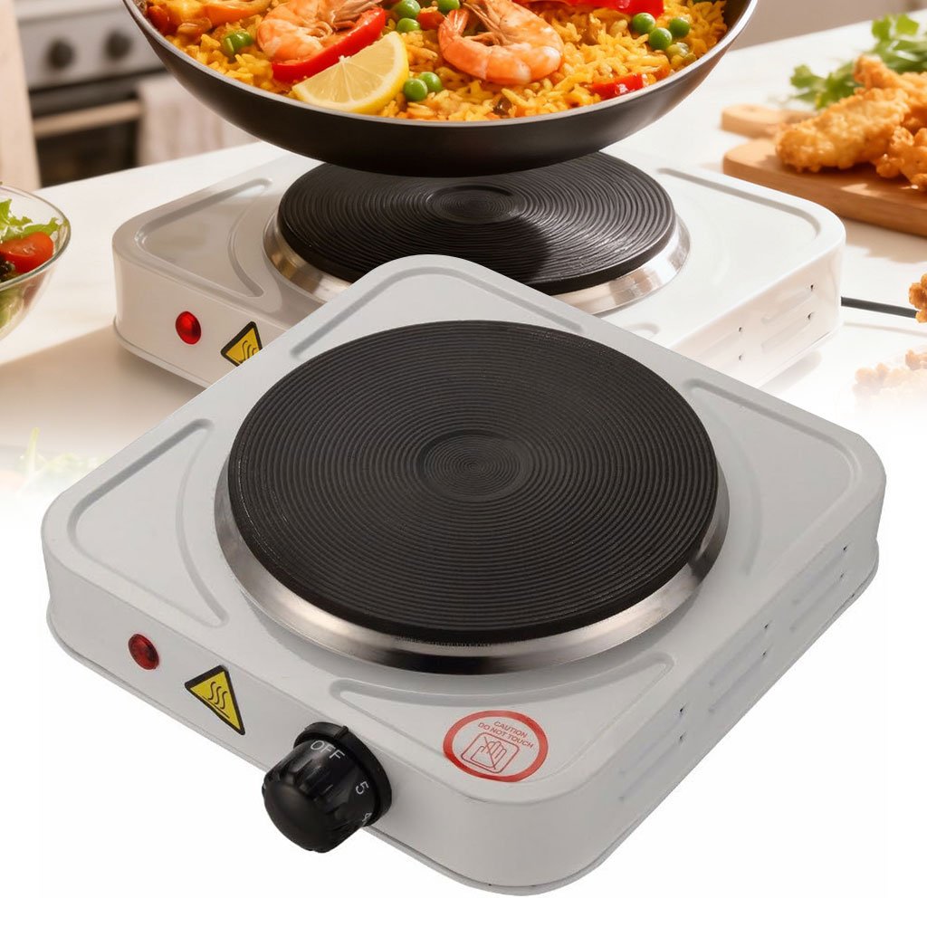 Cuiseur Électrique Compact 1000W à Température Réglable – Plaque de Cuisson en Fonte - الصورة 3