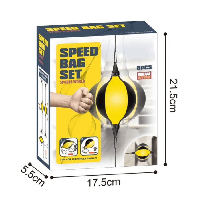 ⁦Ensemble Sac de Boxe Speed Bag SET 6PCS – L’entraînement fun et dynamique à la maison⁩ - الصورة ⁦7⁩