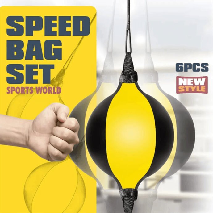 ⁦Ensemble Sac de Boxe Speed Bag SET 6PCS – L’entraînement fun et dynamique à la maison⁩ - الصورة ⁦5⁩