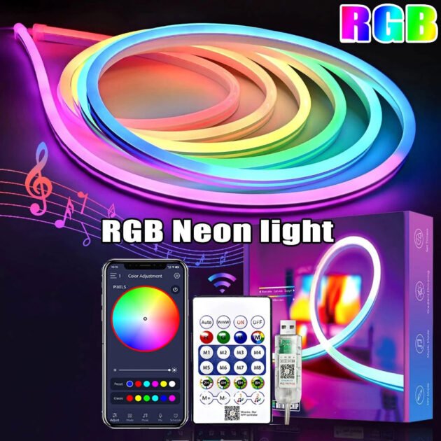 Bande LED Intelligente 3M Bluetooth avec Télécommande & Contrôle via Application