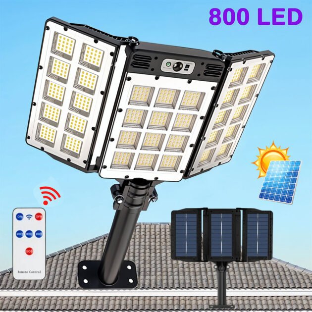 Lampes Solaires Extérieure 800 LED avec Télécommande