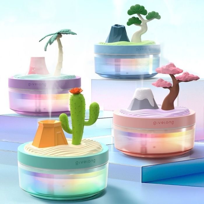 Humidificateur Portable Paysage Tropical – Brume et Décoration