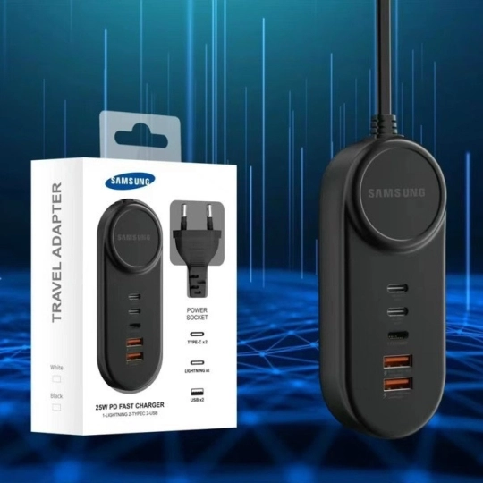 Câble de Charge Rapide 5-en-1 Samsung 25W 5 Ports