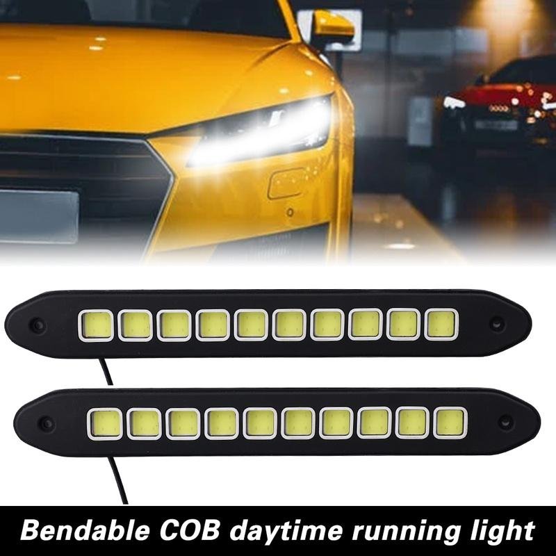Bandes Lumineuses LED Flexibles pour Voiture 2Pcs – Éclairage Avant Moderne et Puissant - الصورة 3
