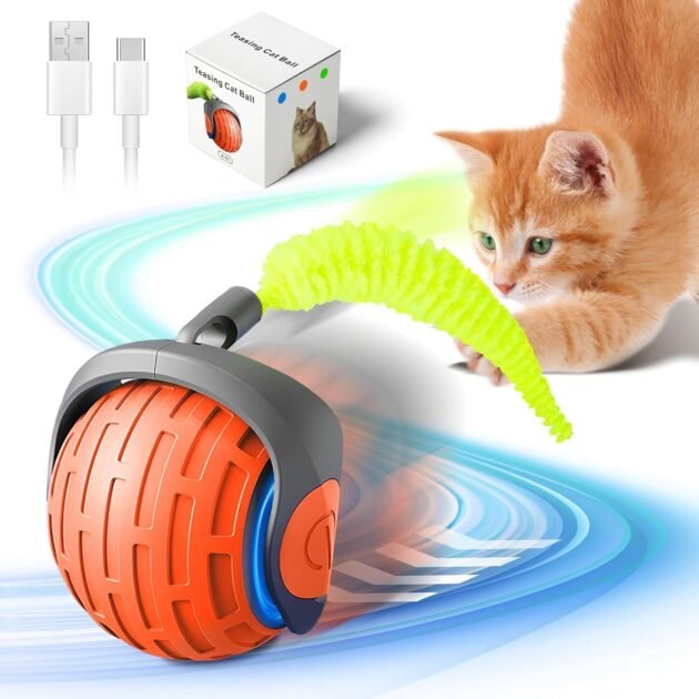 Jouet Interactif pour Chat – Balle Électrique Roulante Intelligente