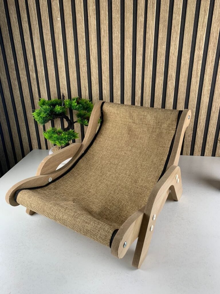 Chaise Longue en Sisal Naturel pour Chat – Lit Design Anti-Griffures Ultra-Résistant