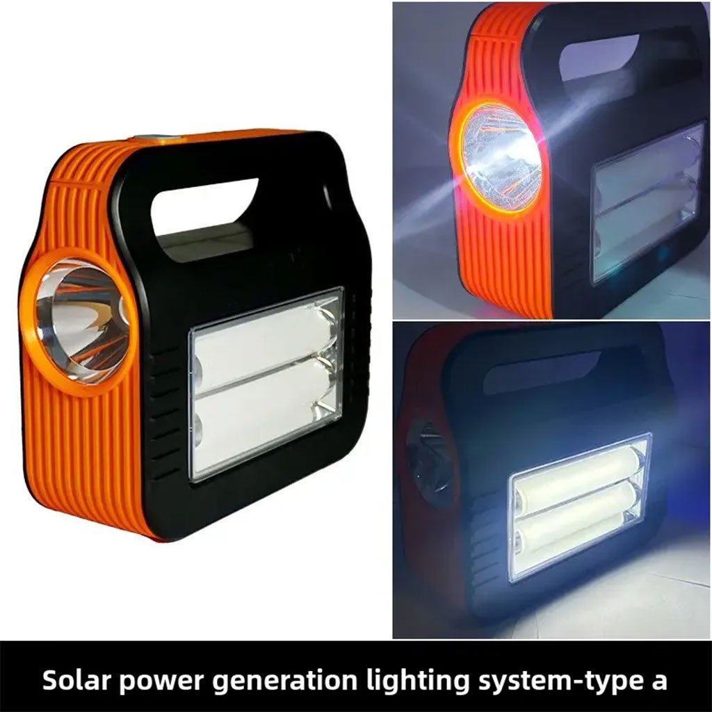 Kit Panneau Solaire Portable avec Torche LED et 2 Lampes - الصورة 4