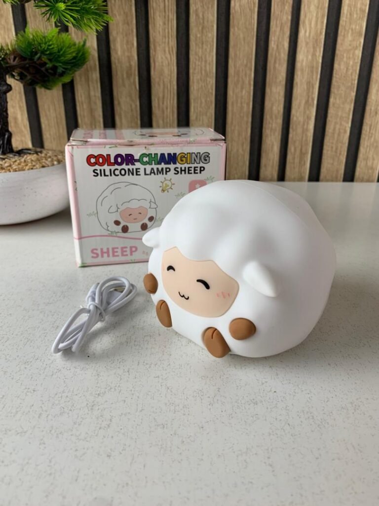 Veilleuse Mouton LED Souple et Rechargeable – Lampe Enfant en Silicone