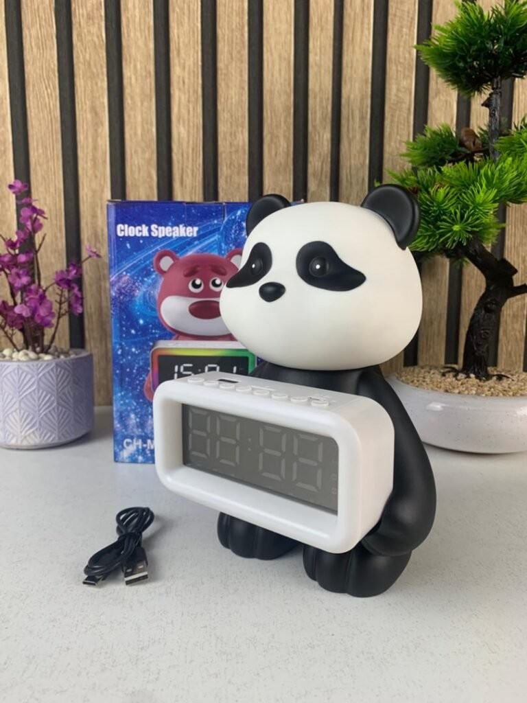 Enceinte Bluetooth Panda et Réveil Numérique RGB CH-M53 – Douceur, musique et lumière en un seul compagnon