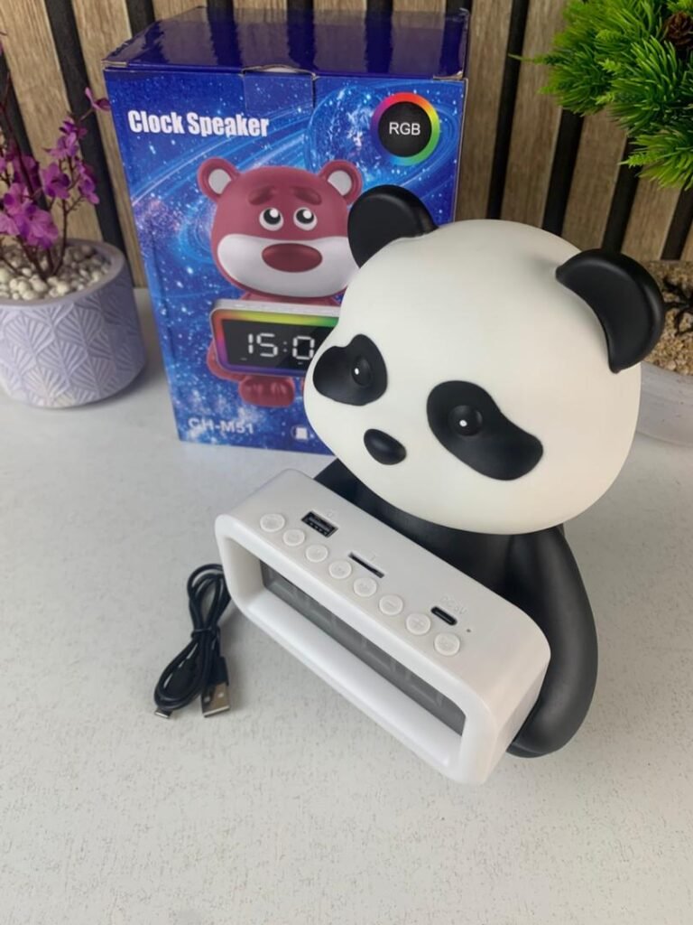 Enceinte Bluetooth Panda et Réveil Numérique RGB CH-M53 – Douceur, musique et lumière en un seul compagnon
