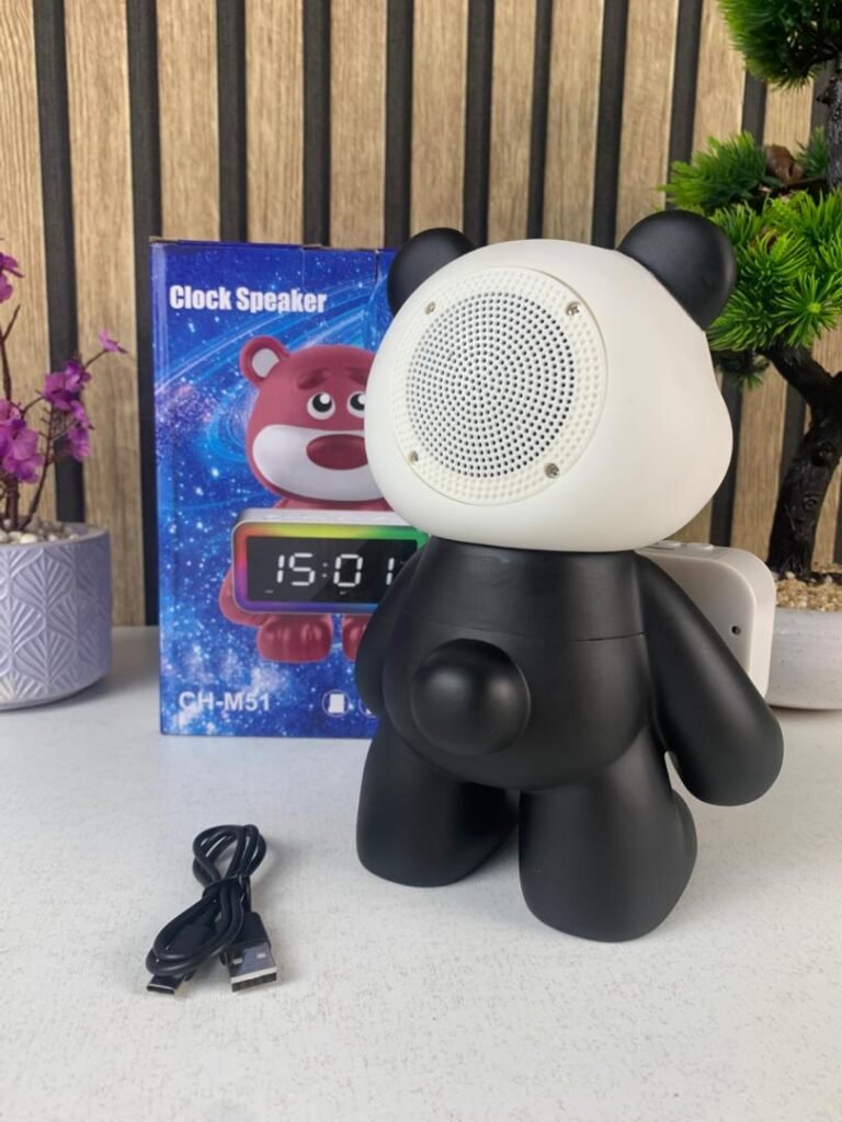 Enceinte Bluetooth Panda et Réveil Numérique RGB CH-M53 – Douceur, musique et lumière en un seul compagnon